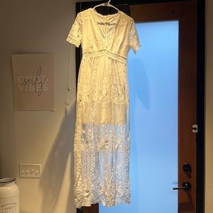 Beautiful white laced dress.